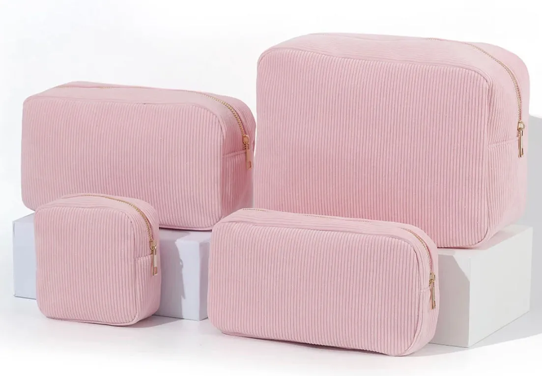 Small Corduroy Cosmetic Bag