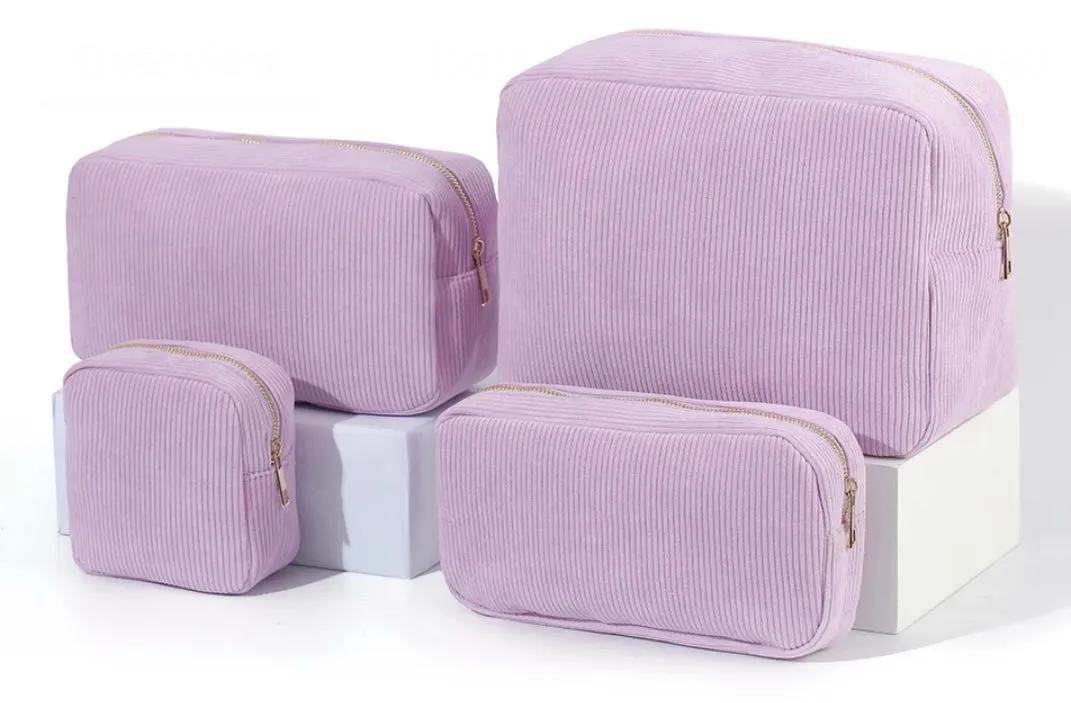 Small Corduroy Cosmetic Bag
