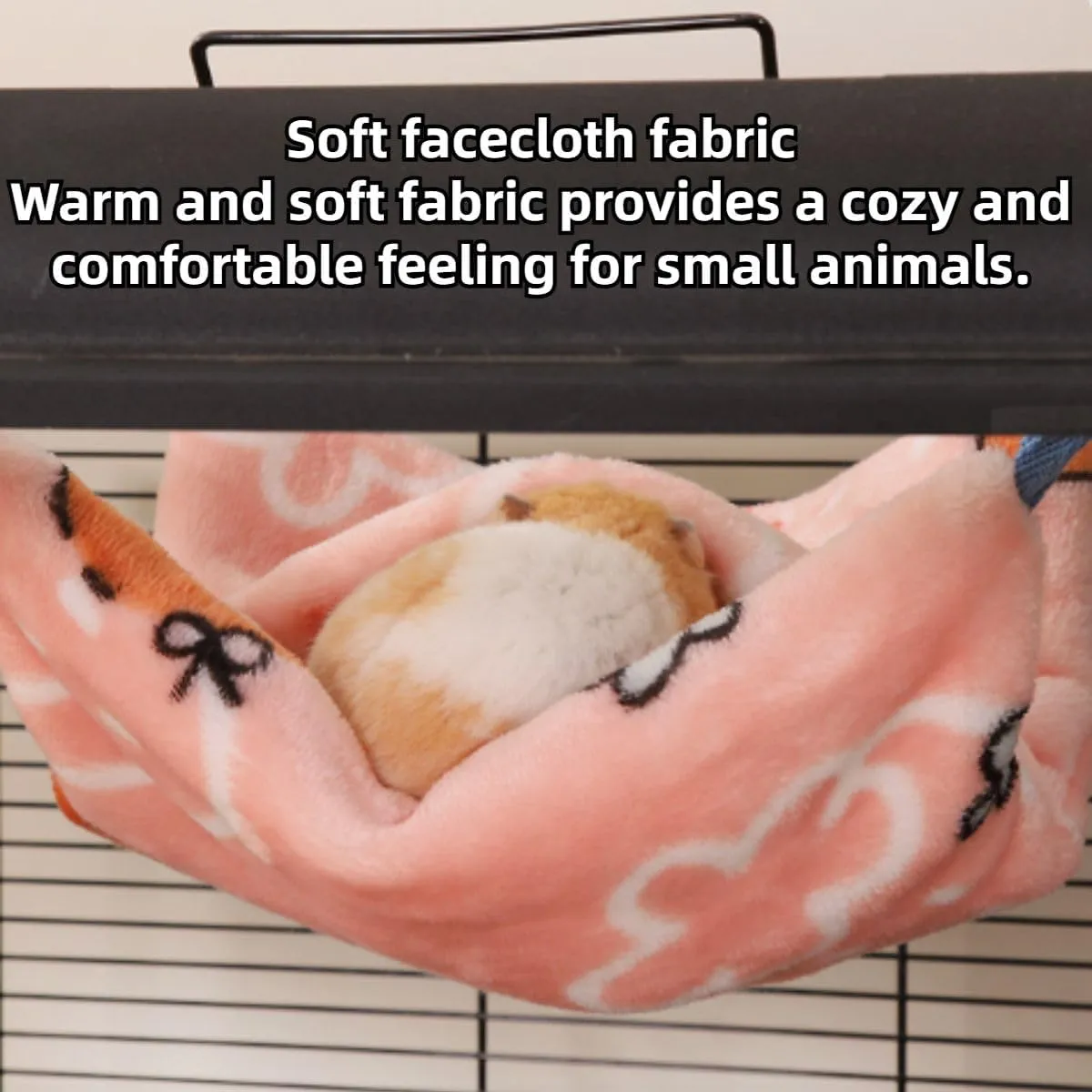 Small Pet Sleeping Pouch Sleep Bag Hanging Warm Flannel Bed Hideout for Hamsters Hedgehogs Sugar Gliders Squirrels (Blue,Large)