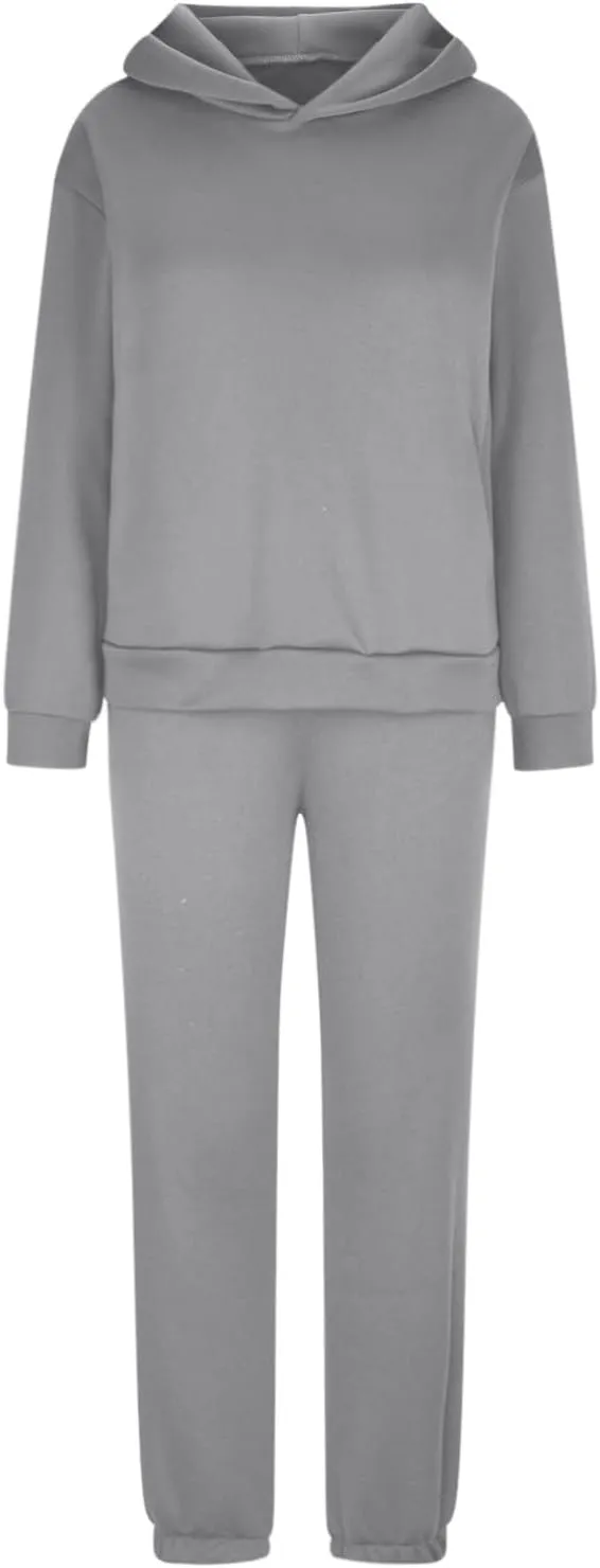 SMIDOW Sweatshirt Sets for Women Hoodie Sweatshirt Matching Sweatpants Lounge Set Fashion Loungewear Y2K Clothes