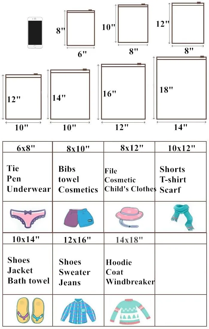 Smoer Frosted Zipper Bags Resealable for Clothes, 100 pcs 10x13 inch Plastic Bags for Clothing,Plastic Apparel Bag for Packaging T-Shirt, Shirt, Document, 3 Mil, with Vent Holes (10 x 13" (M), 100)