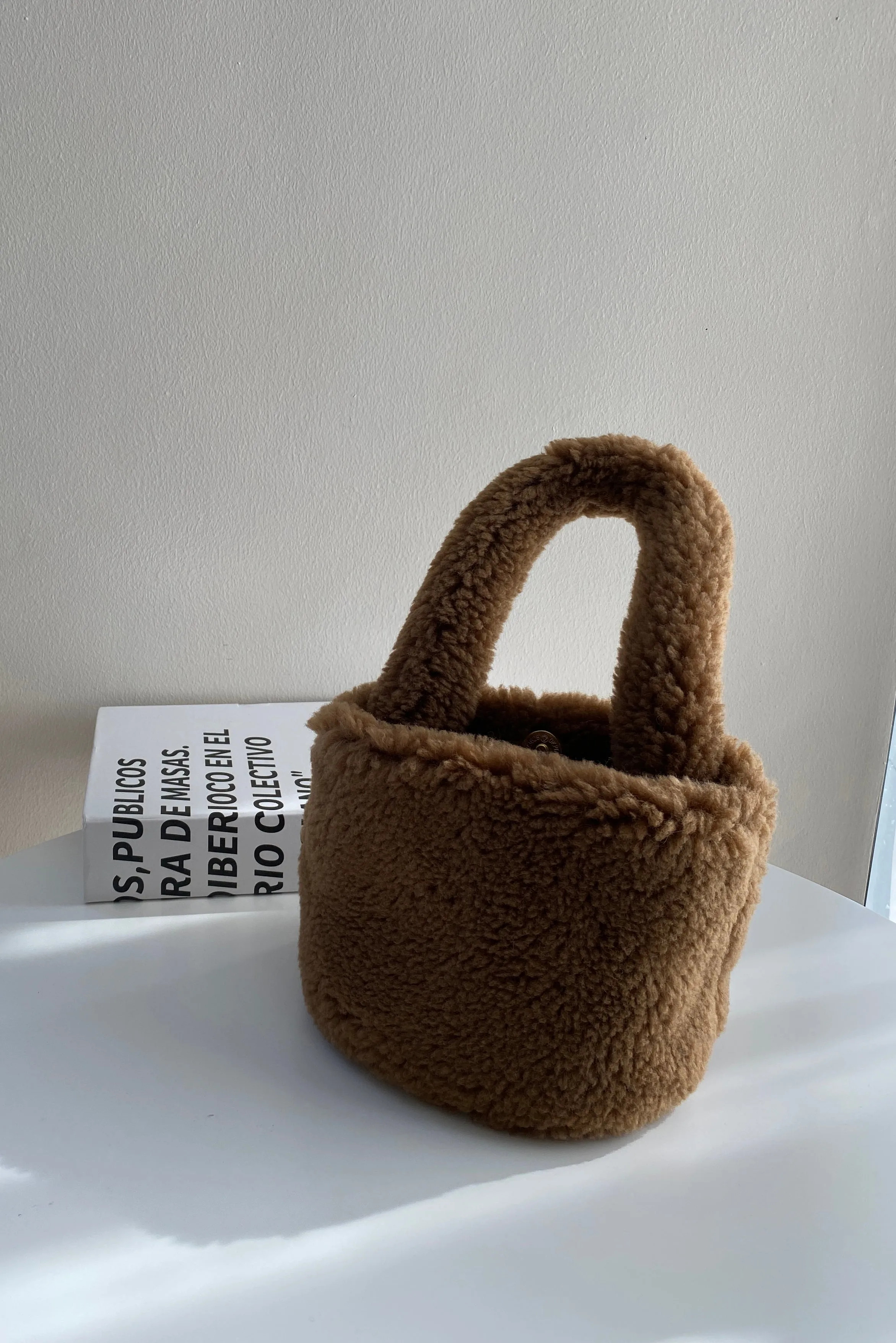Something About Her Mini Fuzzy Handbag - Cocoa