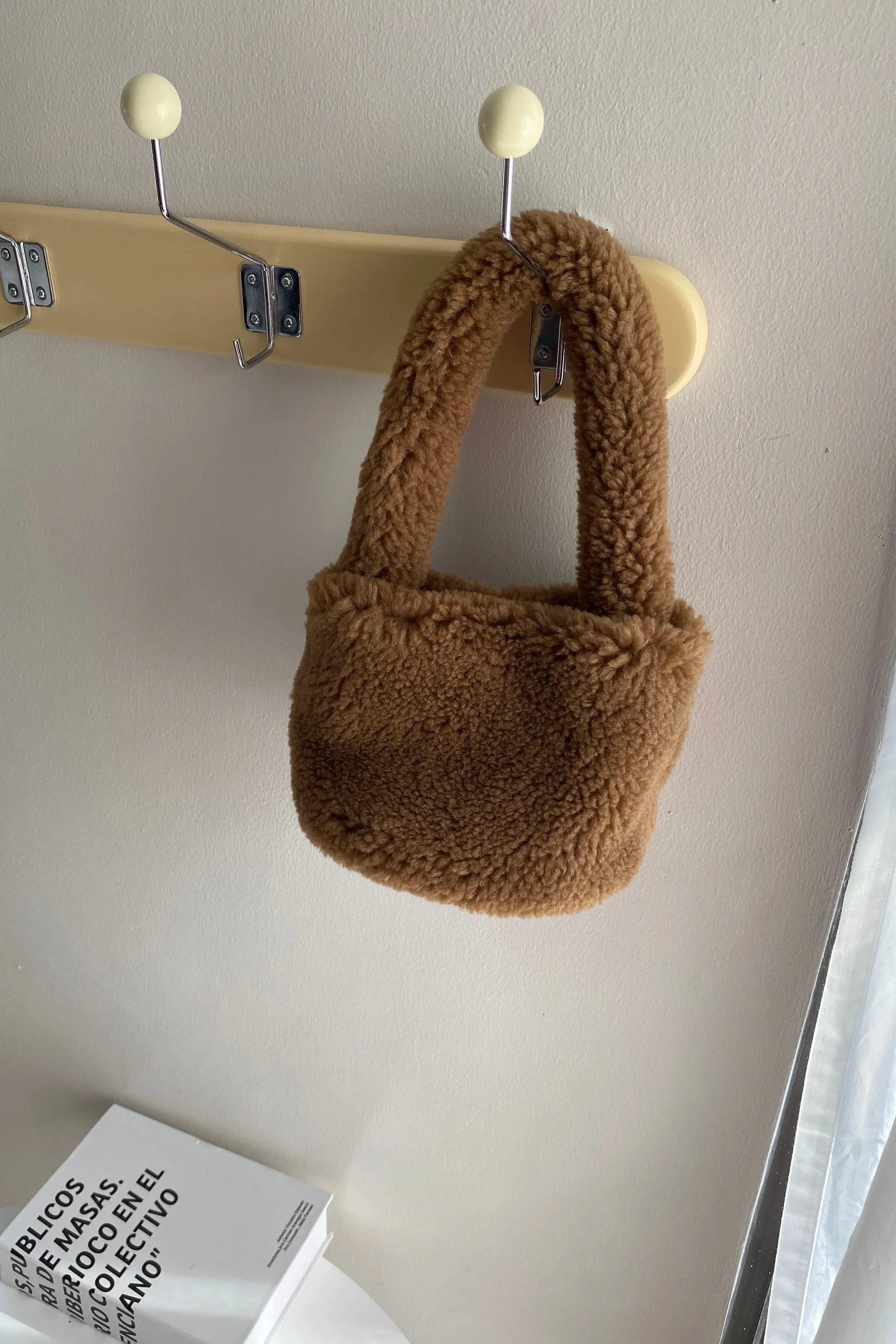 Something About Her Mini Fuzzy Handbag - Cocoa