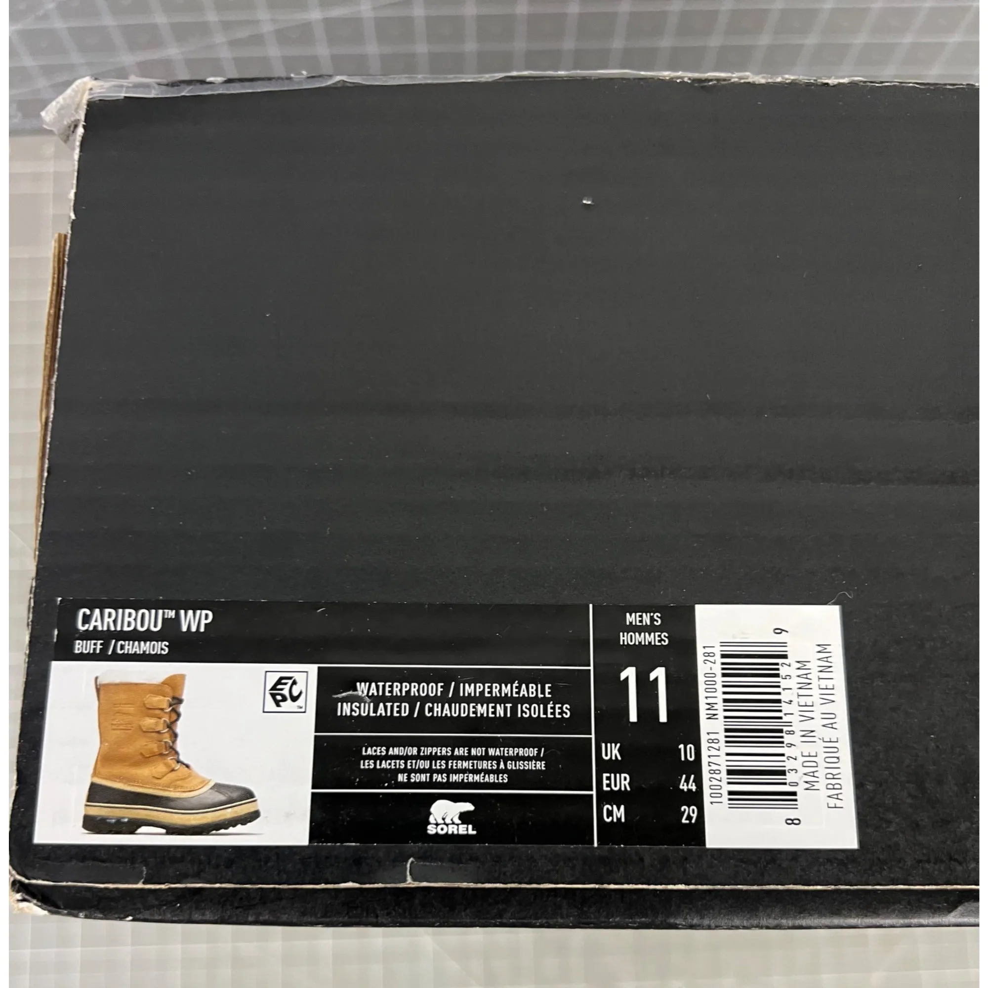 Sorel Caribou Men’s Waterproof Insulated Winter Boot Size 11 NEW