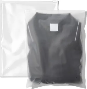 Spartan Industrial - 3 Mil Frosted Zipper Bags With Vent Hole - Reclosable Plastic Bags for Clothes, T-Shirts, Leggings (10" X 13", 100, Count)