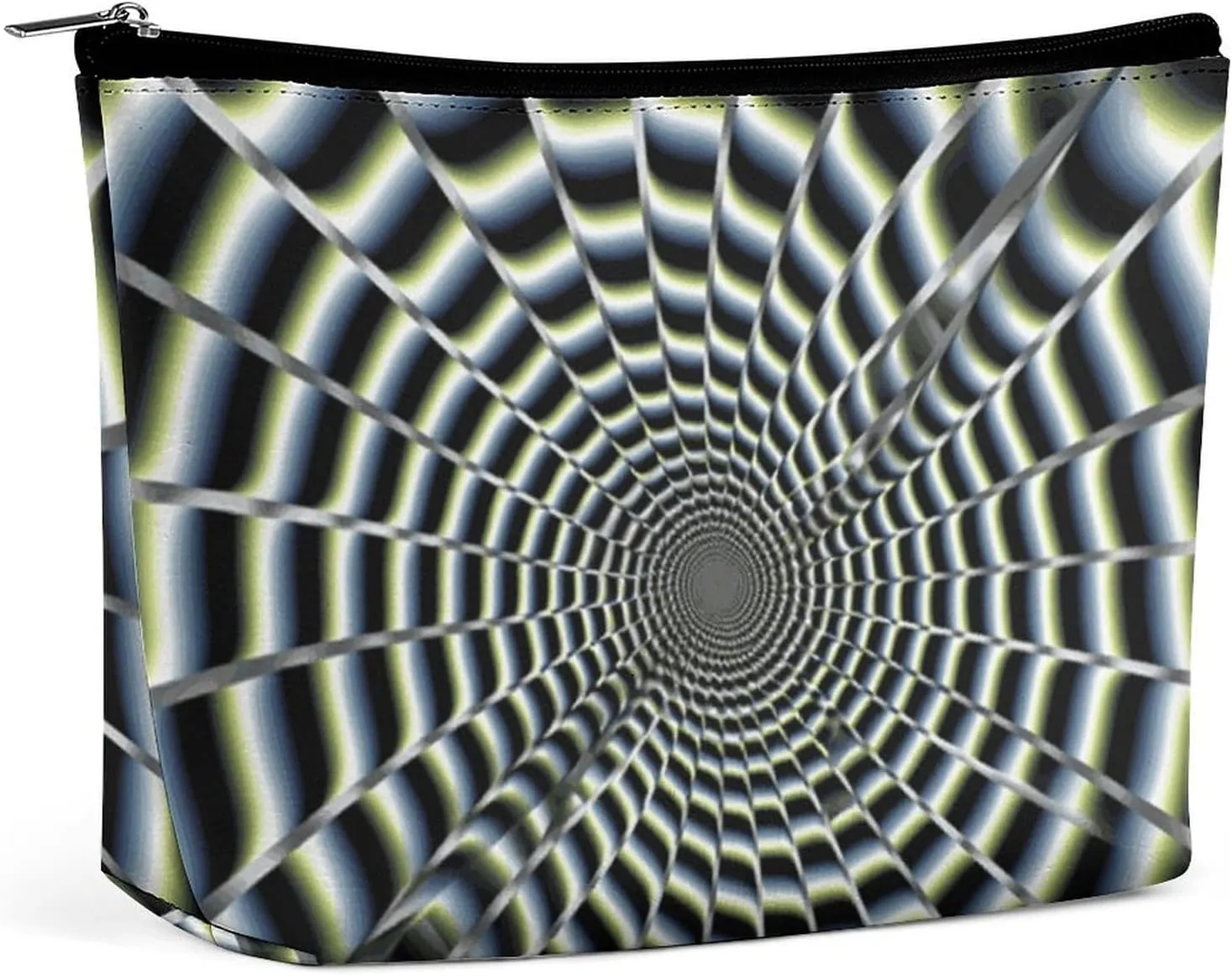 Spiral Optical Illusion Gif Cosmetic Bag Portable Toiletry Bag Large Capacity Travel Makeup Bags Beauty Makeup Organizer for Full-Sized Shampoo Conditioner Brushes Set Makeup Accessories