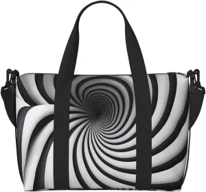 Spiral Optical Illusion Gif Hand Travel Bag. For Men And Women. Durable Material And Stylish Design, Suitable For Business And Leisure Travel.