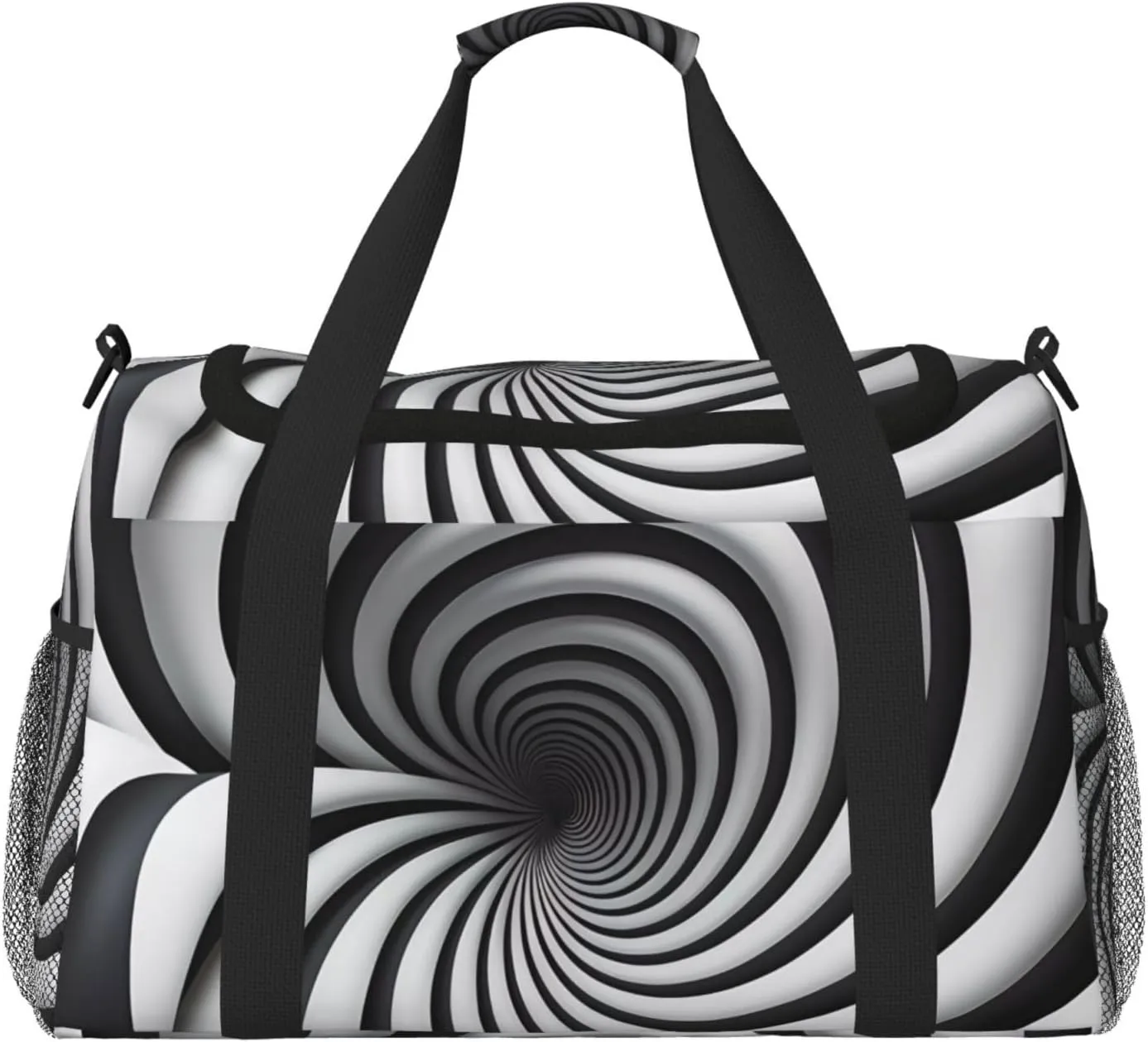 Spiral Optical Illusion Gif Hand Travel Bag.Fashionable Design, Large Storage Capacity, Suitable For Business Trips And Short Trips.