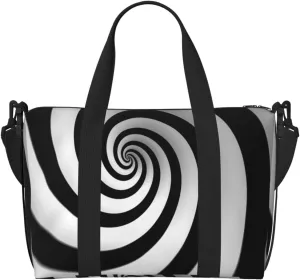 spiral optical illusion gif print Crossbody Travel Bags Fashion Travel Bags Items Travel Bags Tote Bags