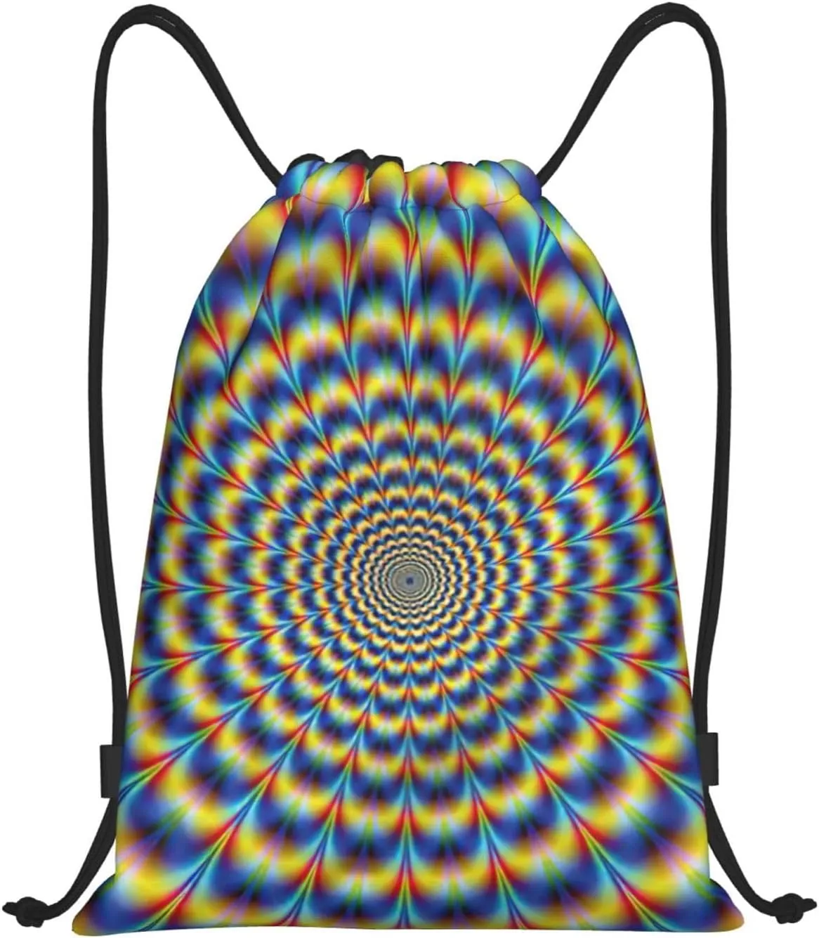 spiral optical illusion gif Print Drawstring Bags,Gym Sport Sack Drawstring Bag Suitable for sport Swimming Travel.
