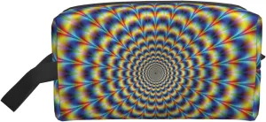 Spiral Optical Illusion Gif Print Travel Cosmetic Large Capacity Zippered Storage Bag For Toiletries Daily Essentials