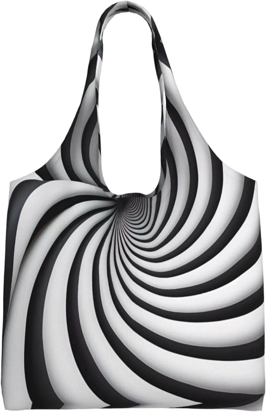 spiral optical illusion gif Printed Single Shoulder Commuter Canvas Bag, Grocery Shopping Bag, Daily Use Canvas Bag