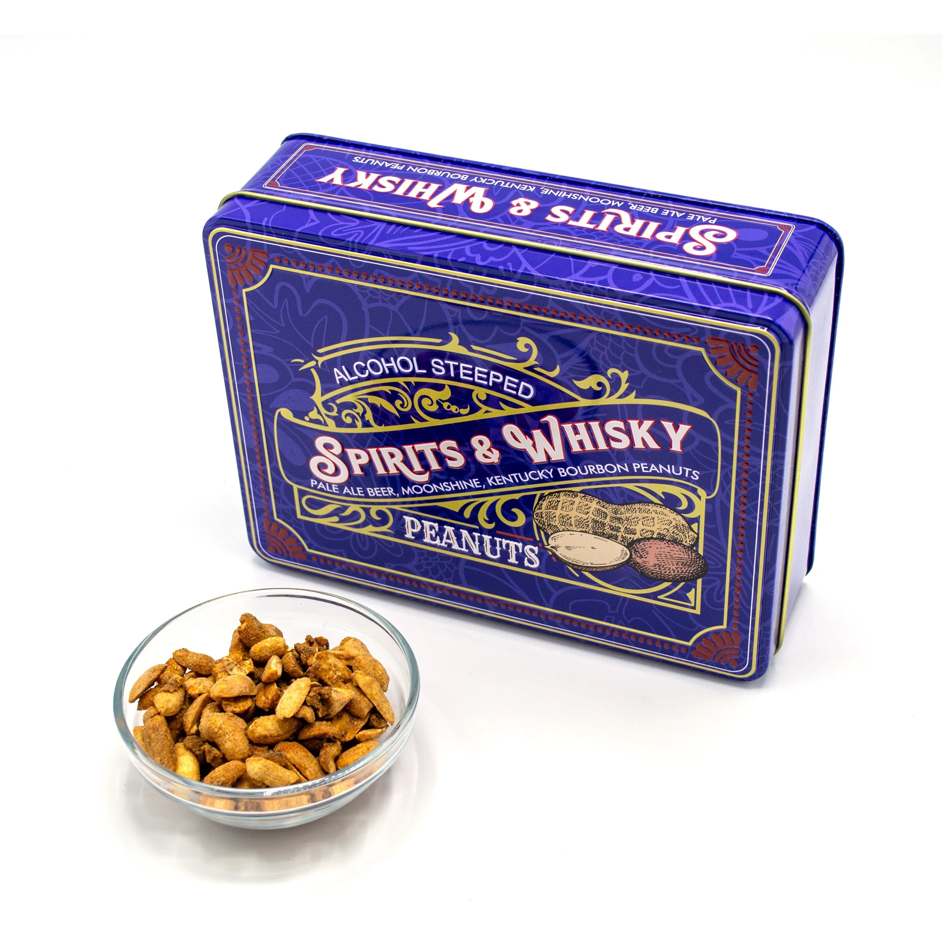 Spirits & Whisky Peanuts Men's Gift Tin – 3 Gourmet Flavors |