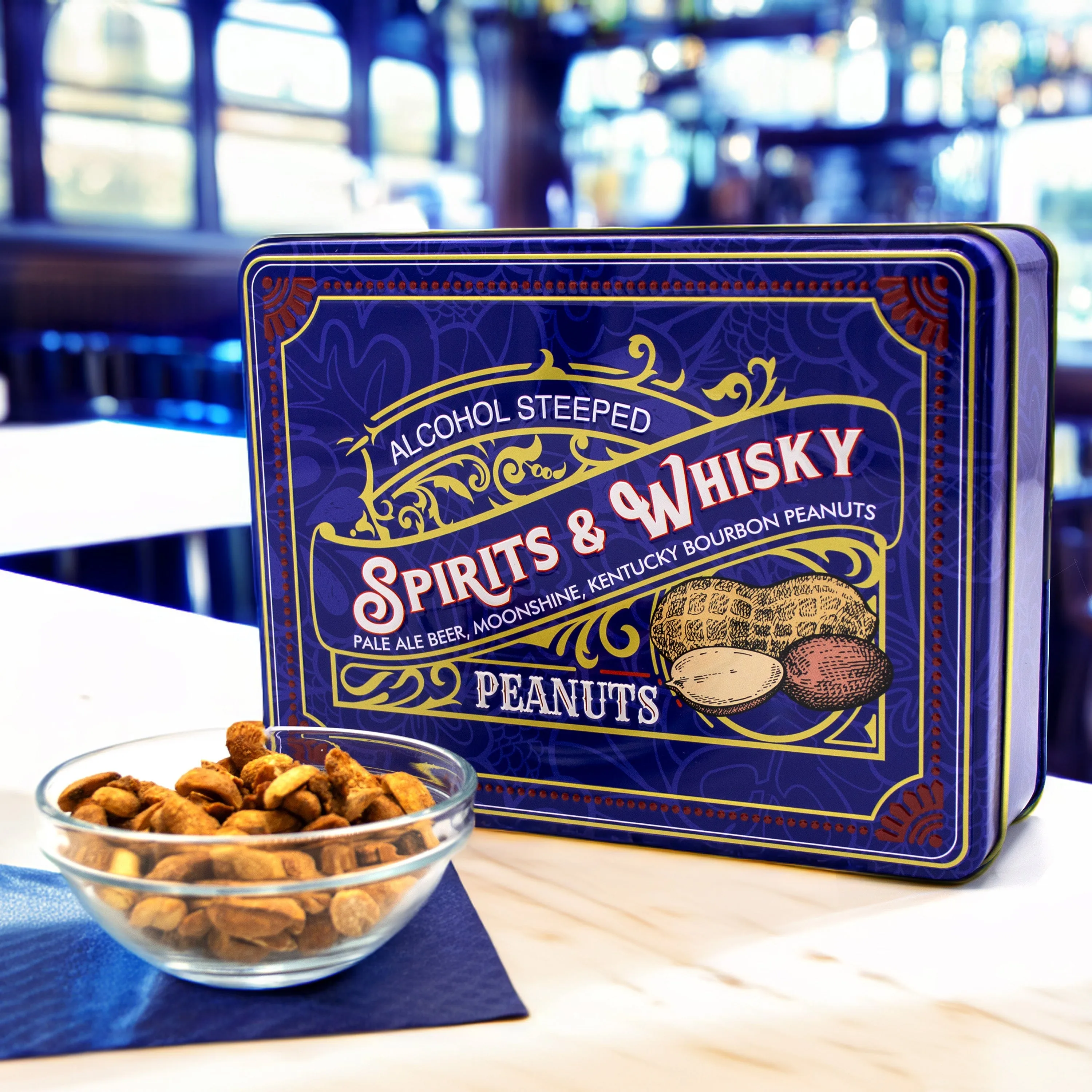 Spirits & Whisky Peanuts Men's Gift Tin – 3 Gourmet Flavors |