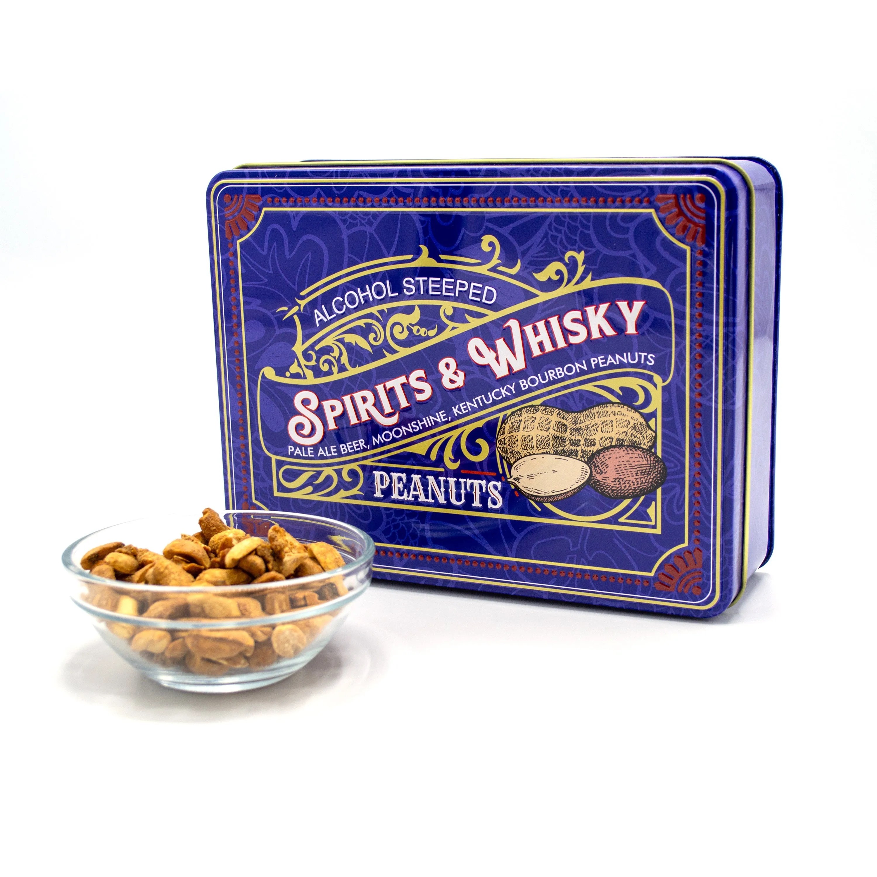 Spirits & Whisky Peanuts Men's Gift Tin – 3 Gourmet Flavors |