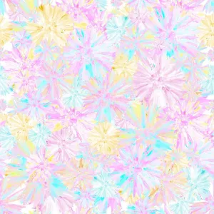 Spring Pastels, Packed Flowers Fabric
