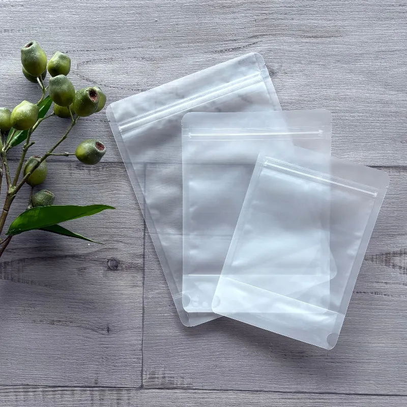 Stand-Up Pouch Clear Frosted - Large Pk50