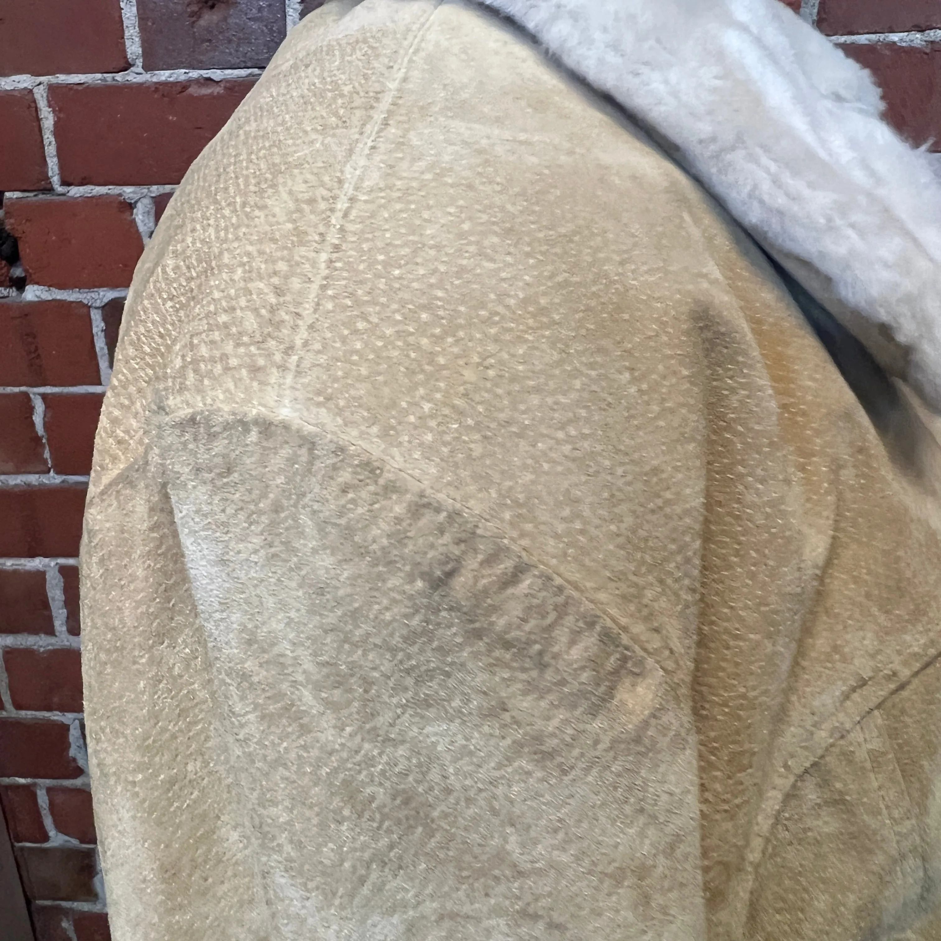 SUEDE Faux fur lined jacket