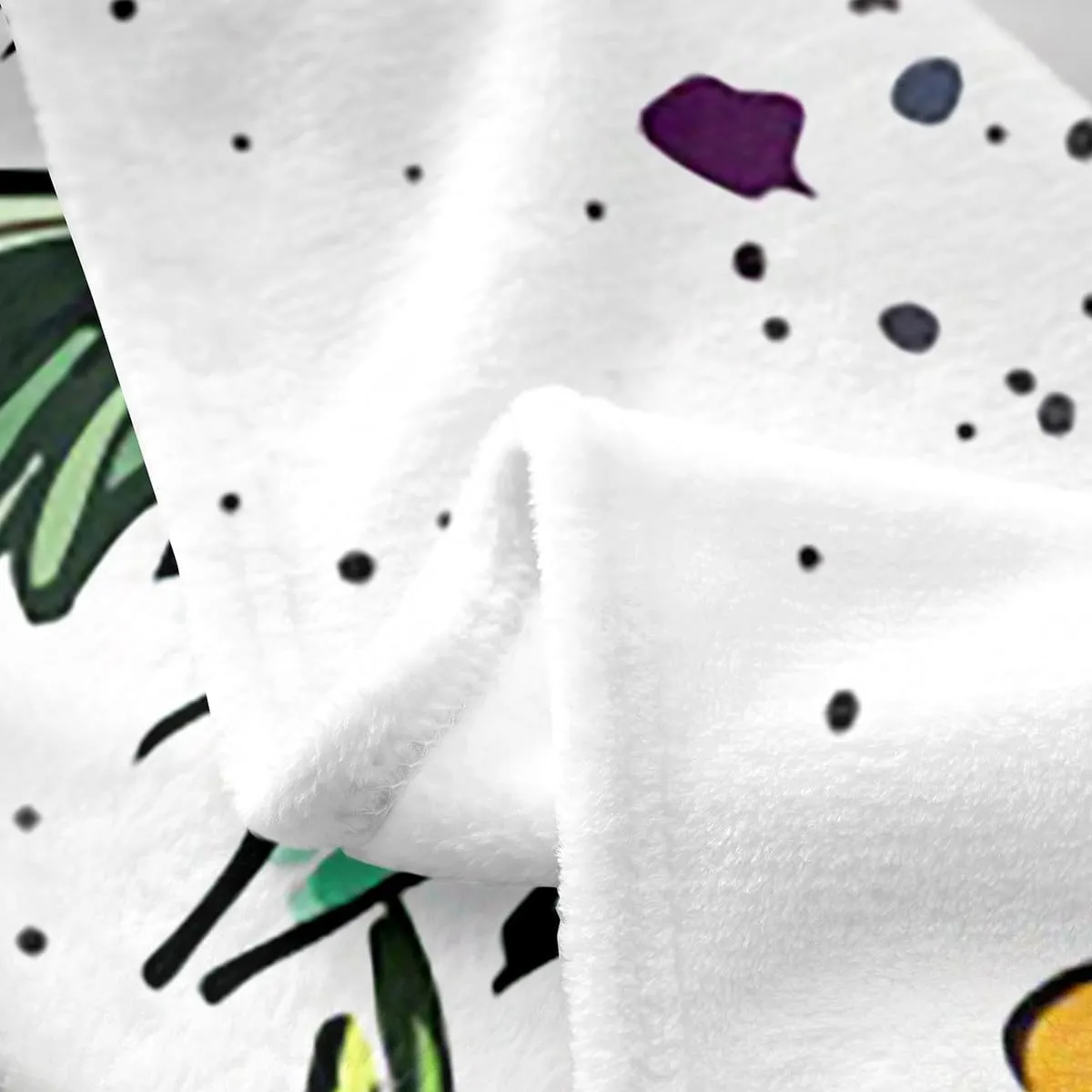 Summer Beach Flannel Blankets,Hawaii Tropical Fruit Pineapple Juice Plush Blanket for Bed Sofa All Seasons,Seaside Coconut Trees Watercolor Ocean Bed Blanket for Kids Bedroom,Baby 30"x40"
