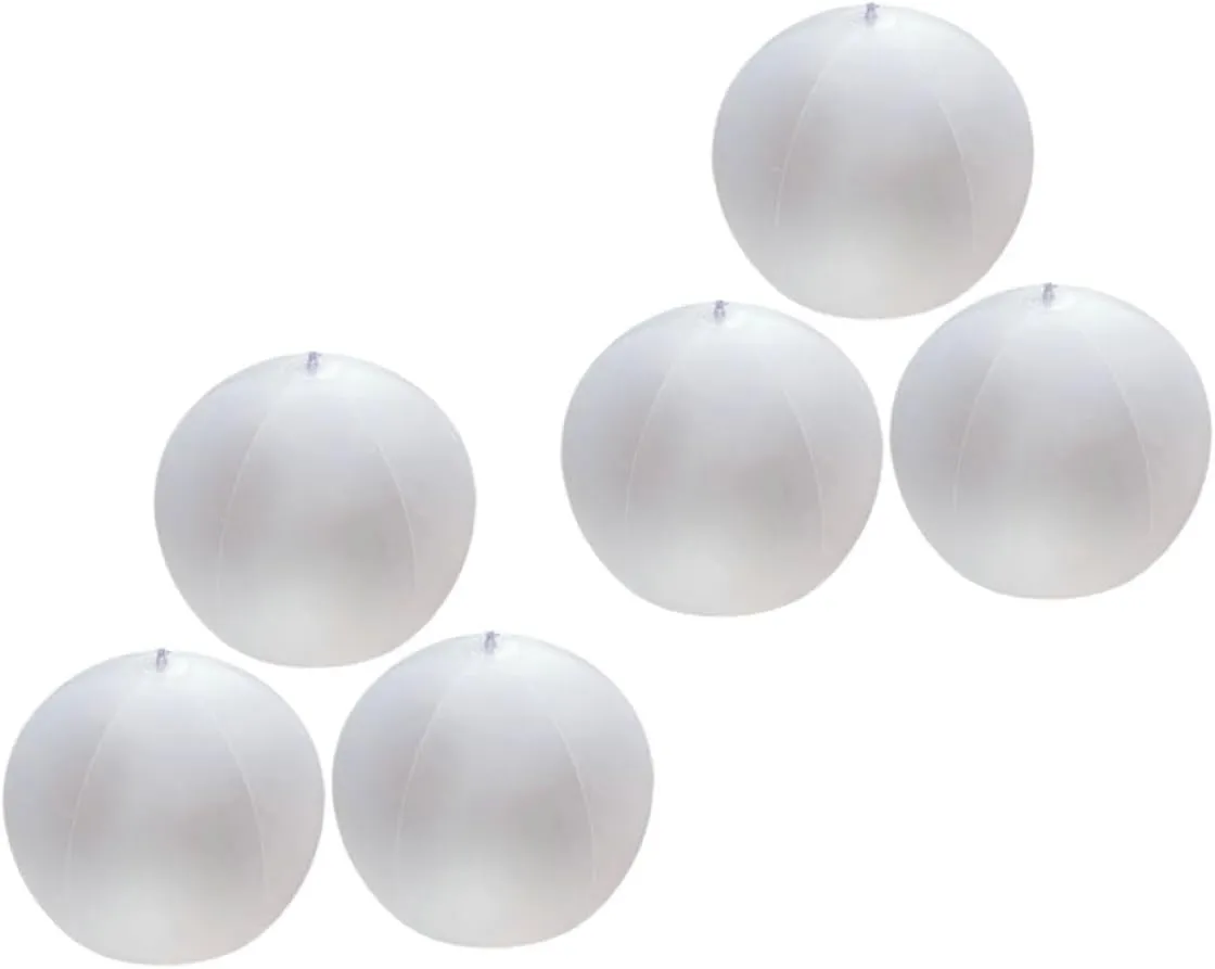 Summer Pool Party Favors 6pcs Inflatable Frosted PVC Beach Balls Wedding and Beach Party Decorations Photo Prop