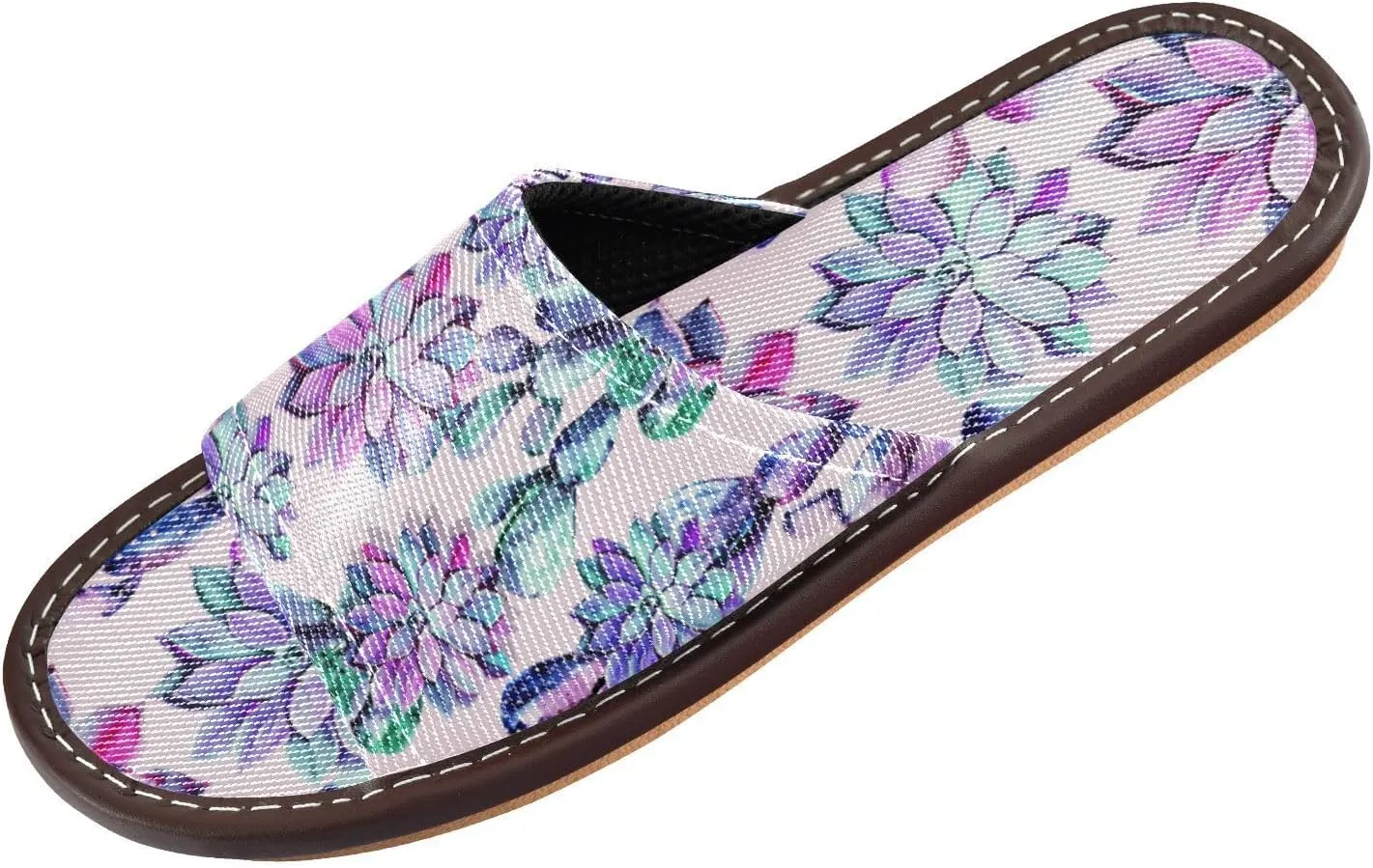 susiyo Slippers for Women Men Watercolor Exotic Cactus Seamless Summer House Slippers
