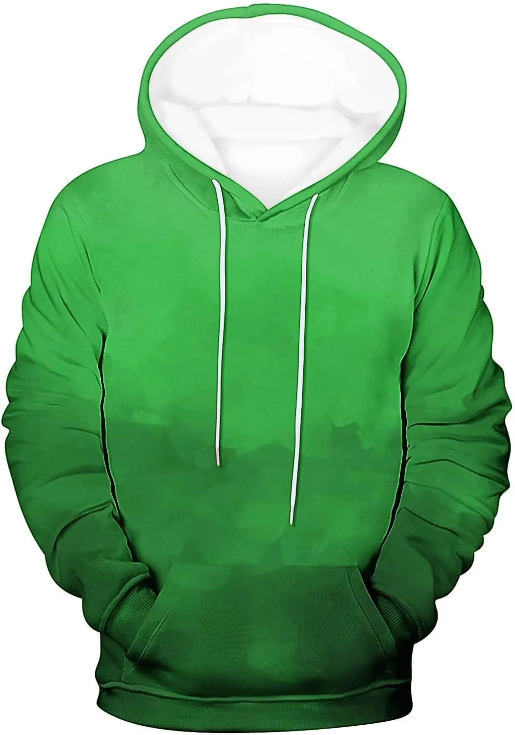 Sweatshirts for Men Oversized Casual Long Sleeve Gradient Drawstring Hoodies Loose Fit Hooded Sweatshirt with Pocket