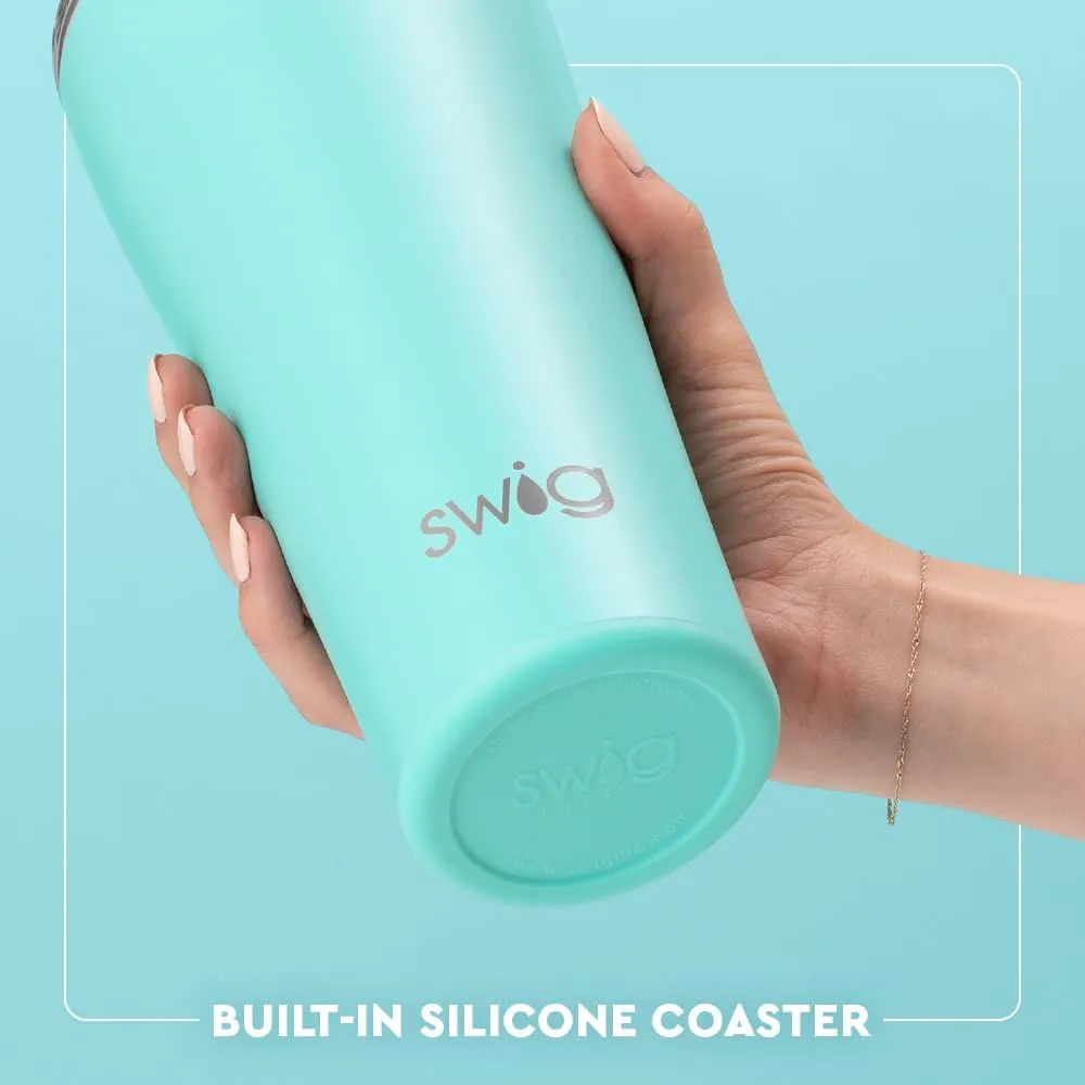 Swig Life 32oz Insulated Tumbler, Travel Coffee Tumbler with Lid, Cup Holder Friendly Travel Coffee Mug, Stainless Steel Thermos with Lid (Cloud Nine)