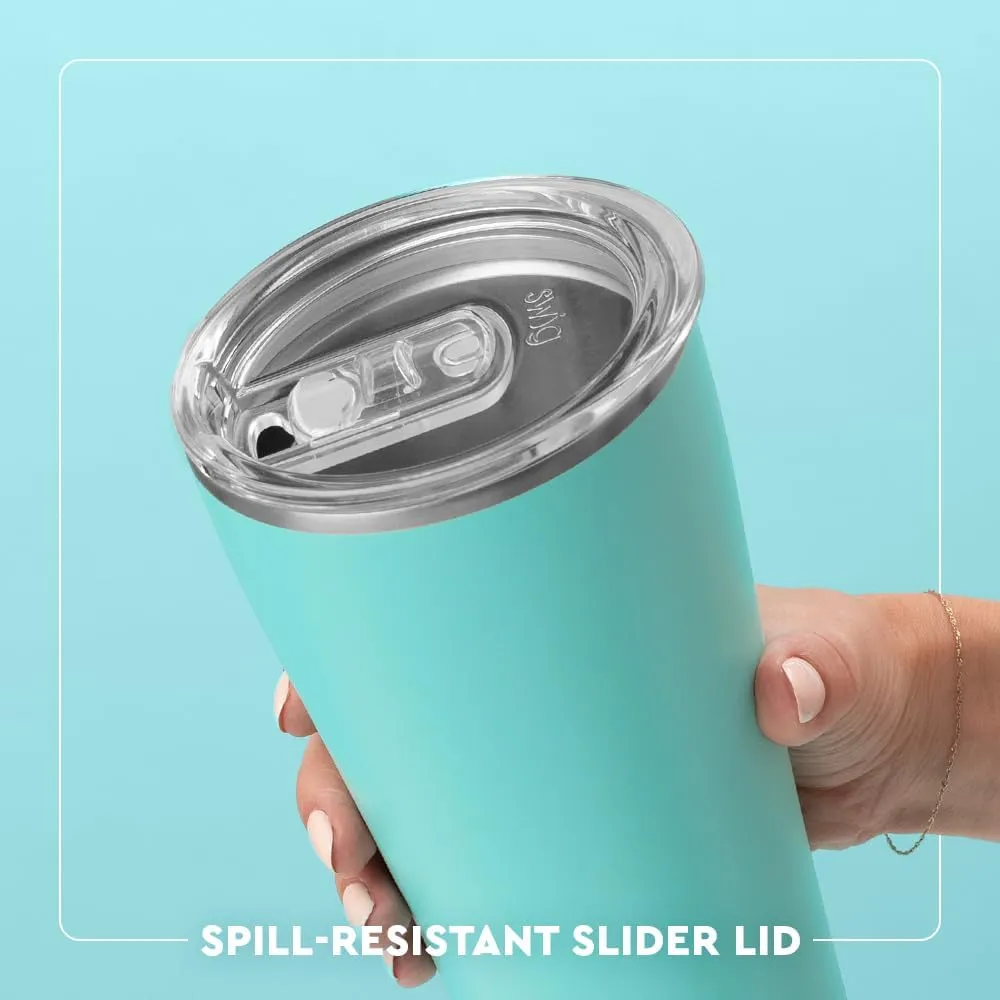 Swig Life 32oz Insulated Tumbler, Travel Coffee Tumbler with Lid, Cup Holder Friendly Travel Coffee Mug, Stainless Steel Thermos with Lid (Cloud Nine)