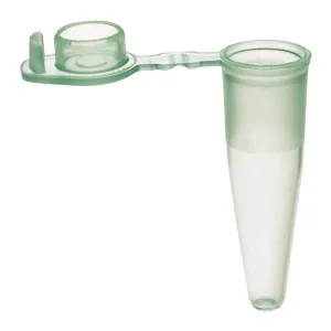 T325-2G Amplitube Series 2 PCR Reaction Tube with Flat Cap, 0.2 mL Capacity, Polypropylene, Green (Pack of 1000)