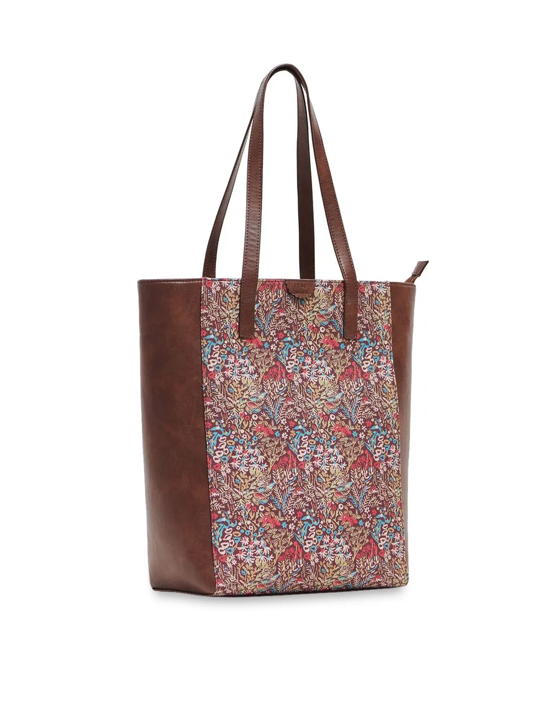 TEAL BY CHUMBAK Floral Printed Oversized Shopper Tote Bag