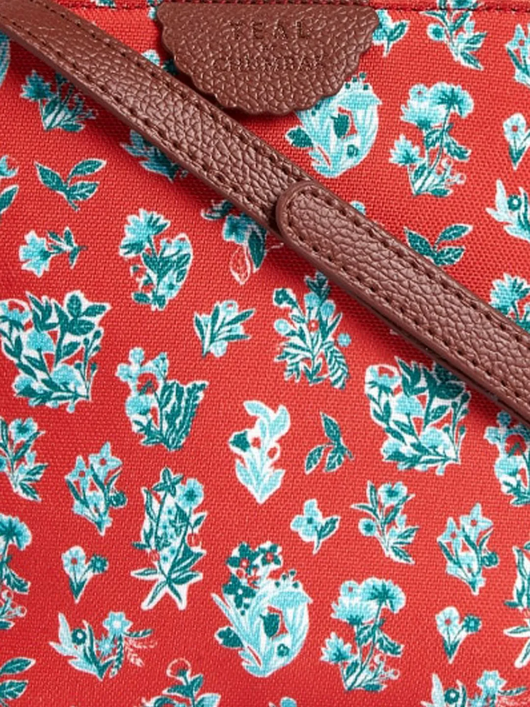 TEAL BY CHUMBAK Floral Printed Structured Sling Bag