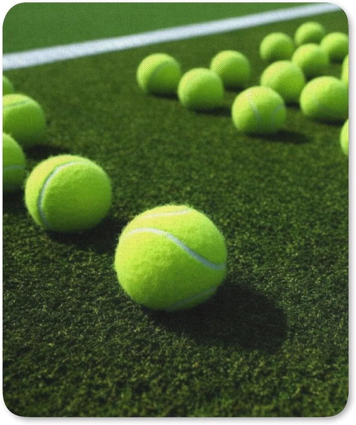Tennis Balls on Tennis Grass Court Mouse Pad Mousepad Gaming Mouse Pad Large Mouse Pad Mouse Pads for Desk Mouse Pads for Desk for Women Cute Mouse Pad Computer Mouse Pad Mouse Mat Travel Mouse Pad 25