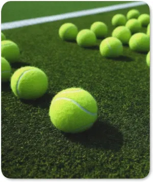 Tennis Balls on Tennis Grass Court Mouse Pad Mousepad Gaming Mouse Pad Large Mouse Pad Mouse Pads for Desk Mouse Pads for Desk for Women Cute Mouse Pad Computer Mouse Pad Mouse Mat Travel Mouse Pad 25