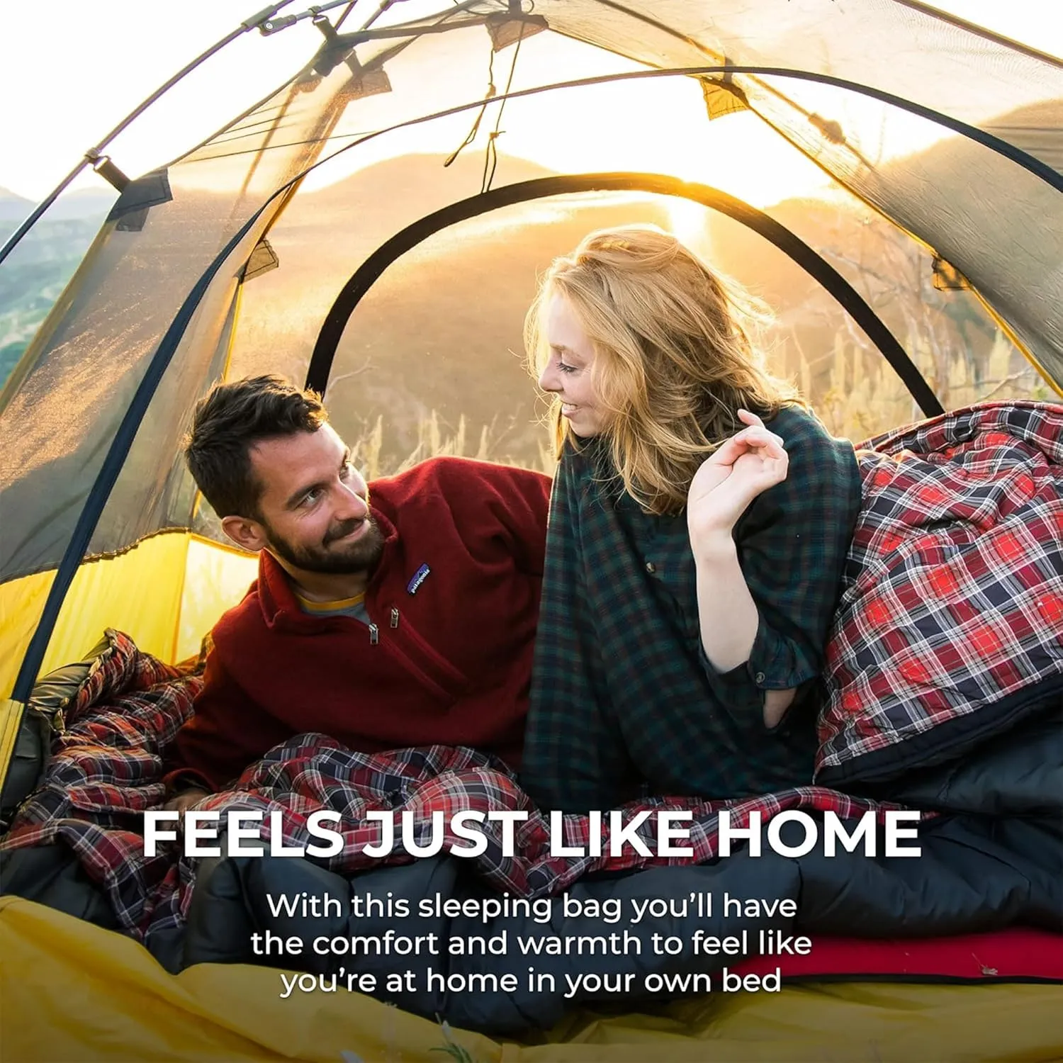 TETON Mammoth, 20 Degree and 0 Degree Sleeping Bags, Double Sleeping Bag, A Warm Bag the Whole Family can Enjoy. Great Sleeping Bag for Camping, Hunting and Base Camp. Compression Sack Included