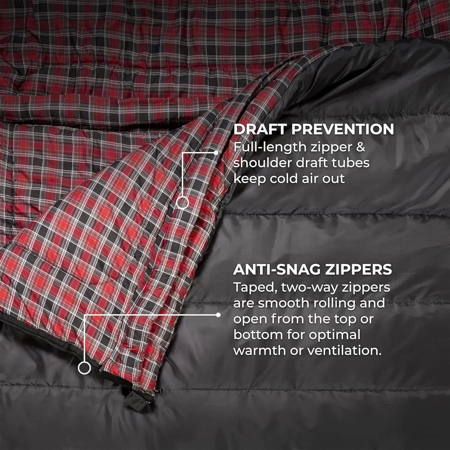 TETON Mammoth, 20 Degree and 0 Degree Sleeping Bags, Double Sleeping Bag, A Warm Bag the Whole Family can Enjoy. Great Sleeping Bag for Camping, Hunting and Base Camp. Compression Sack Included