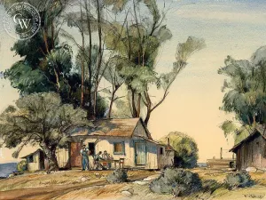 Three Men at the Cabin, c. 1940