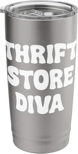 Thrift Store Dive Funny Thrifter Tees bags and Mugs Funny Stainless Steel Insulated Tumbler