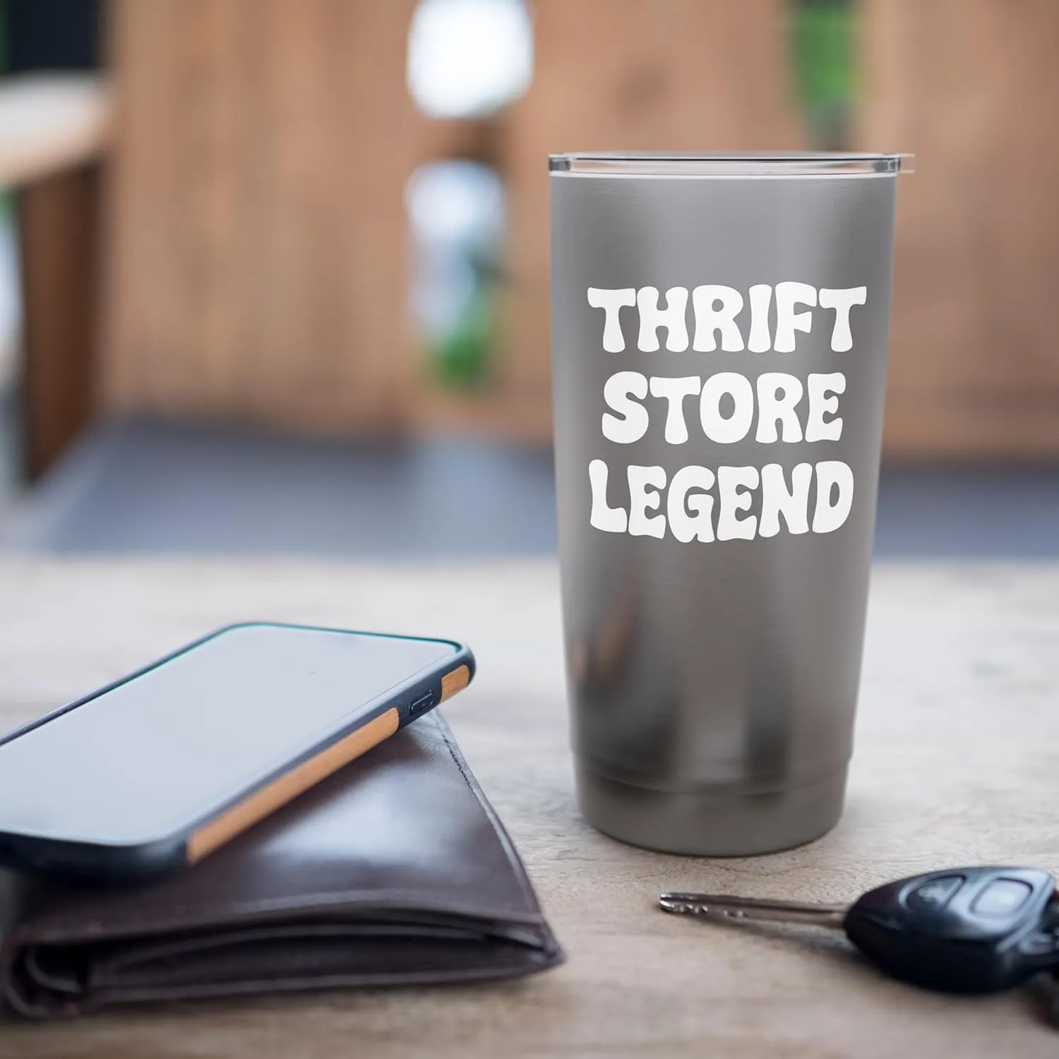Thrift Store Legend Funny Thrifter Tees bags and Mugs Funny Stainless Steel Insulated Tumbler