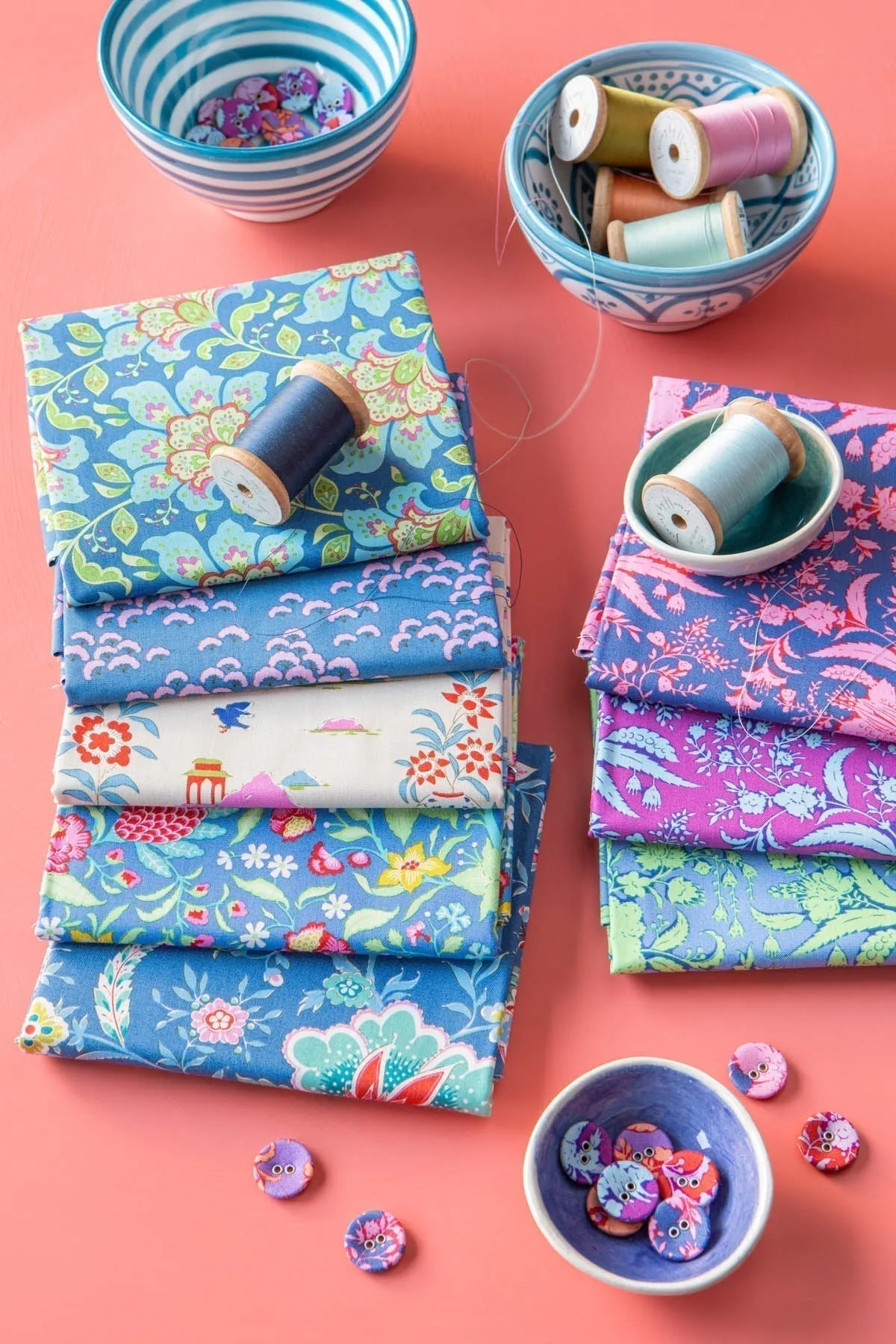 Tilda Bloomsville Abloom Blender Plum Yardage