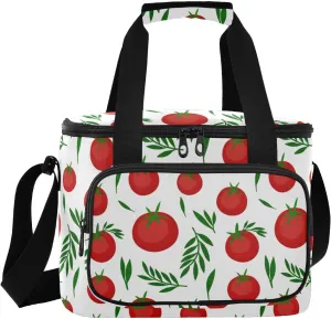 Tomato Vegetable Bright Insulated Cooler Bag for Women Men Leakproof 24 Can Camping Cooling Bags for Travel Outdoors Trip