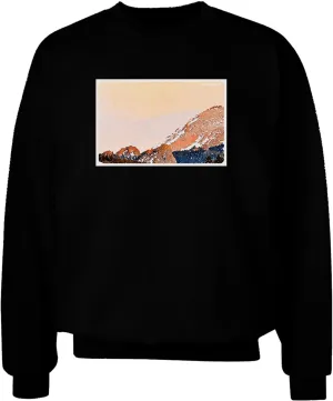 TOOLOUD CO Sunset Cliffs Watercolor Adult Dark Sweatshirt
