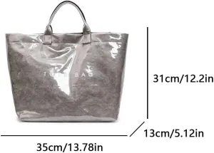 Tote Bag for Women, PVC Clear Hobo Handbag, Large Neverfull Shoulder Bag for Work Shopping