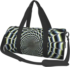 Travel Bag For Women,Spiral Optical Illusion Print Personal Item Duffle Bags,Weekend Travel Duffel Tote Bag,Travel Sport Gym Bag For Men,Airplane Travel Essentials For Flying