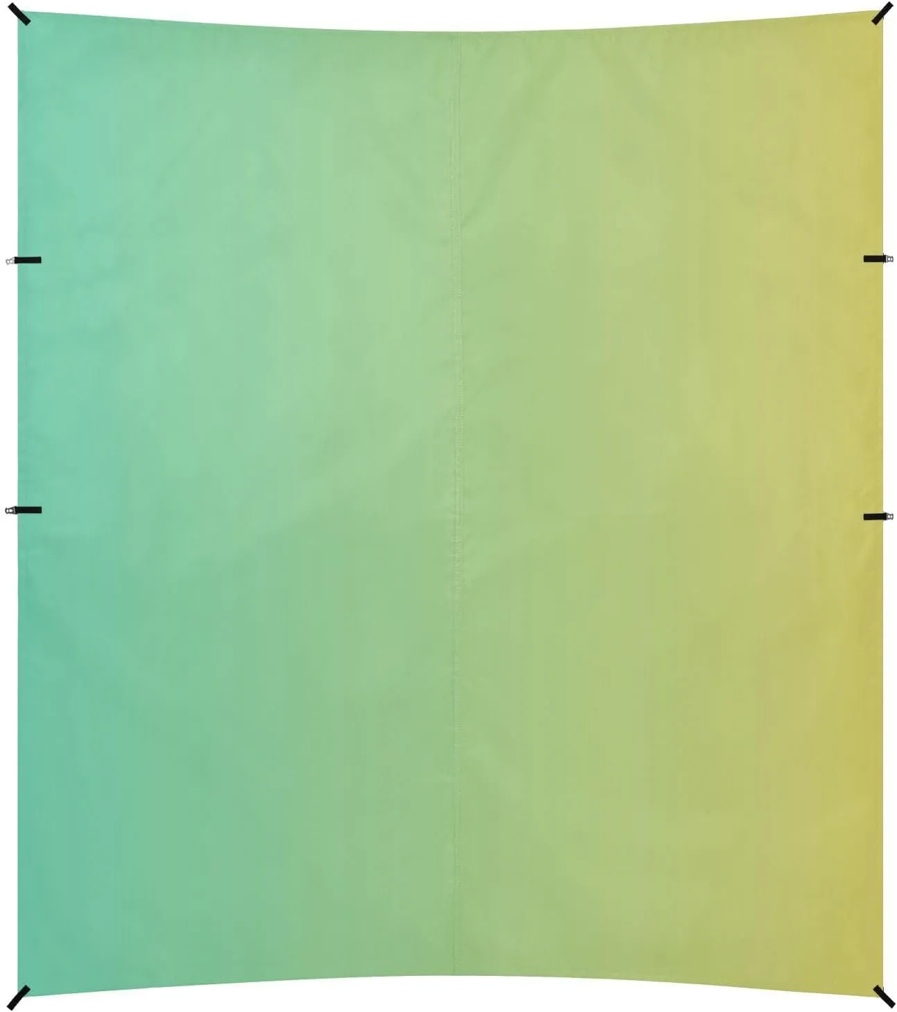 Turquoise Yellow Gradient Beach Tent UPF50 Waterproof Large Sun Shelter with Sand Shovel, Sandbags for Camping, Picnics, Backyard & Fishing