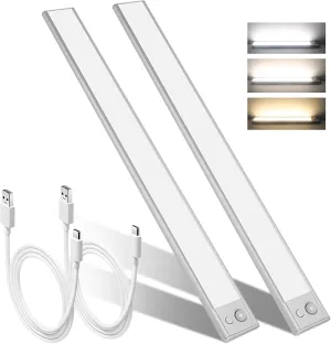 Under Cabinet Lights,148 LED Under Cabinet Lighting,3 Color Temperatures Dimmable Closet Lights Motion Sensored,1500mAh Battery Closet Light,LED Light for Kitchen,Wardrobe,Stairs