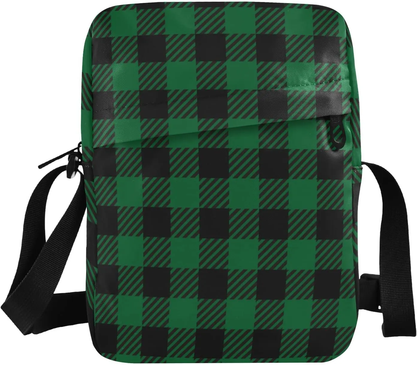 Unisex Crossbody Bag, Flannel Patterns Red Black Durable Sling Side Shoulder bags for men women, One Size
