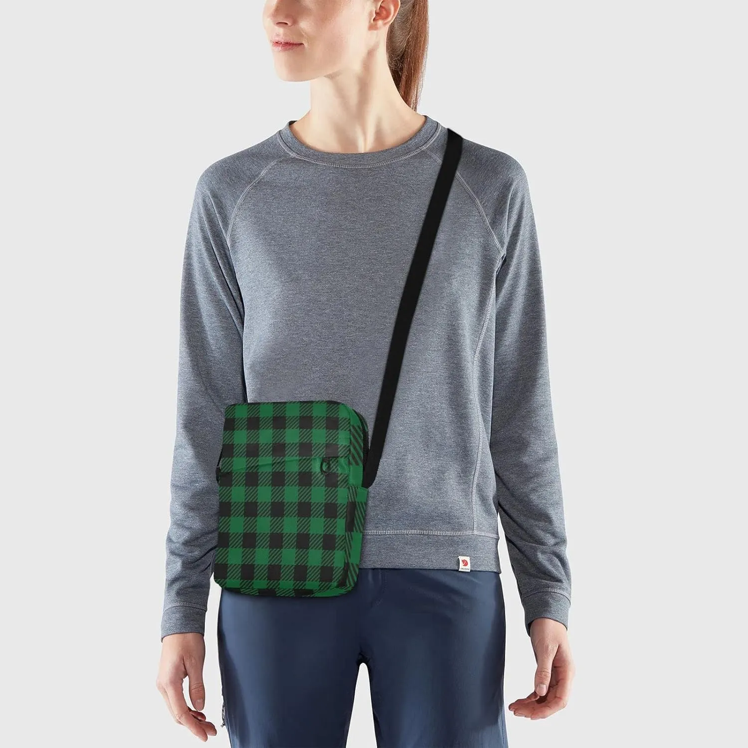 Unisex Crossbody Bag, Flannel Patterns Red Black Durable Sling Side Shoulder bags for men women, One Size