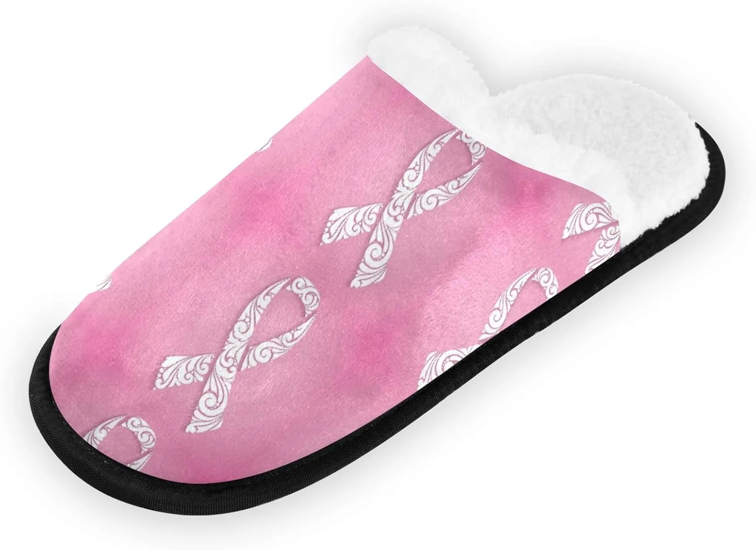 Unisex Slippers Fuzzy Feet Plush Cotton Slippers Anti-Slip Warm House Shoes M/L