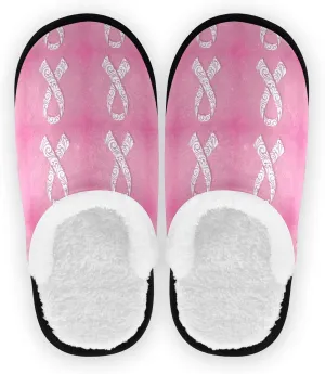 Unisex Slippers Fuzzy Feet Plush Cotton Slippers Anti-Slip Warm House Shoes M/L