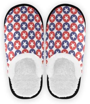 Unisex Slippers Fuzzy Feet Plush Cotton Slippers Anti-Slip Warm House Shoes M/L